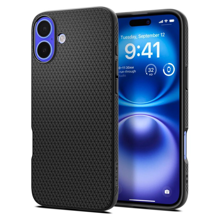 Spigen Liquid Air iPhone 16 Case - Black
