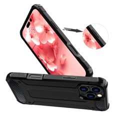 Hybrid Armor iPhone 16 Pro Case - Black-thumb-3