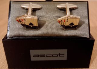 ASCOT - ACES CUFFLINKS - Μανικετόκουμπα-thumb-1