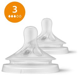 Philips Avent - Niplle, Natural Response Nipple 2 pieces medium Flow Nipple / Baby and Children