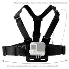 Adjustable sports camera harness - black-thumb-4