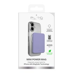 Puro 4200mAh Ultra-Thin MagSafe Compatible USB-C Power Bank - Purple-thumb-1