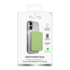 Puro 4200mAh Ultra-Thin MagSafe USB-C Compatible Power Bank - Green-thumb-1