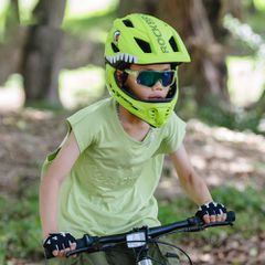 Rockbros TT-32004 Shark Children's Bike Helmet with Detachable Jaw Size M (54-58) - Green-thumb-3