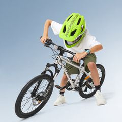 Rockbros TT-32004 Shark Children's Bike Helmet with Detachable Jaw Size M (54-58) - Green-thumb-4