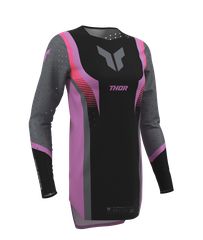Μπλούζα Γυναικεία THOR  Women's Sportmode Velocity Jersey Μαύρη-Γκρι-Ροζ