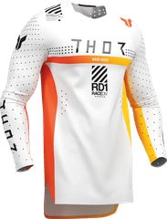 Μπλούζα Αντρική THOR  Sportmode Synth Jersey Άσπρη-Πορτοκαλί-Μαύρη