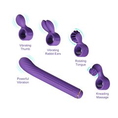 Magic Stick S1 - Multi Vibrator Purple-thumb-3