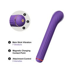 Magic Stick S1 - Multi Vibrator Purple-thumb-2