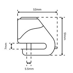 Κλειδαρια Δισκοφρενου Disc Lock Xd5 5Mm Κιτρινο/Μαυρο Lk205 | Oxford