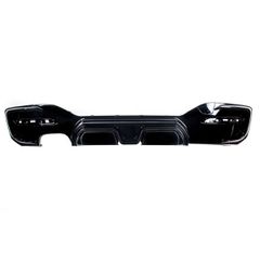Πίσω Διαχύτης Diffuser M-Sport Look για Bmw 1 (F20, F21) LCI Hatchback (2015-2019) M-Sport Προφυλακτήρας Μονή Έξοδος Μαύρο Γυαλιστερό