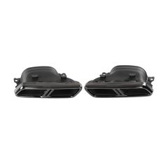 Sport Απολήξεις Μπούκες Μαύρο για Mercedes C-Class (W205) E-Class (W213) GLE (W166, C292) GLC (X253, C253)