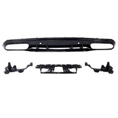 Πίσω Διαχύτης Diffuser C63 AMG Facelift Look για Mercedes C-Class (W205) Sedan Estate (2013-2021) AMG Προφυλακτήρας Μαύρο Γυαλιστερό