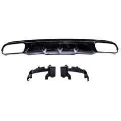 Πίσω Διαχύτης Diffuser Μαύρο Γυαλιστερό E63 AMG Look για Mercedes E-Class (W213) Sedan Estate (2016-2023) Απλός Προφυλακτήρας
