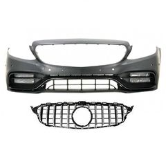 Εμπρός Προφυλακτήρας C63 Look για Mercedes C Class (W205) 2014-2018 με Χρώμιο Μάσκα