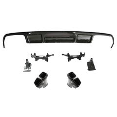 Πίσω Διαχύτης Diffuser CLS 63 AMG Look για Mercedes CLS (C218) (2012-2017) Μαύρο Μπούκες