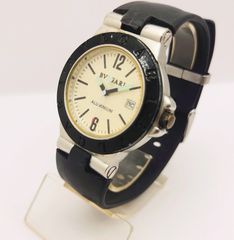 REPLICA ΤΥΠΟΥ BVLGARI ALUMINIUM 38MM GREYBLACK DIAL RUBBER BEZEL αντρικό ρολόι Quartz A90616 TIMH 335 ΕΥΡΩ