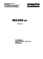 KOMATSU WA380-3H SERIAL No. 20501-UP WHEEL LOADER PARTS BOOK &  OPERATION AND SERVICE MANUAL - ΕΓΧΕΙΡΙΔΙΟ ΛΕΙΤΟΥΡΓΙΑΣ ΚΑΙ ΣΥΝΤΗΡΗΣΗΣ, ΜΑΖΙ ΜΕ ΤΟ ΒΙΒΛΙΟ ΑΝΤΑΛΛΑΚΤΙΚΩΝ