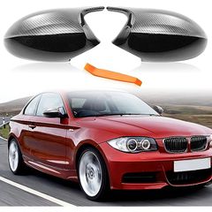 Καπάκια Καθρεφτών Για Bmw Σειρά 1 E87/E81/E82/E88 2010-2015, Σειρά 3 E90, E91 2008-2011 / E92, E93 2010-2013 M3/M4 Look Carbon Μαύρο 2 Τεμάχια