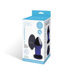 Glas - Rechargeable Remote Controlled Vibrating Butt Plug Purple-thumb-6