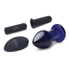 Glas - Rechargeable Remote Controlled Vibrating Butt Plug Purple-thumb-4