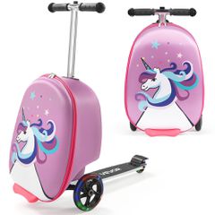 Βαλίτσα VEVOR Ride-on, χωρητικότητας 20 λίτρων, παιδική βαλίτσα σκούτερ 20 ιντσών με τροχούς Flash PU, ρυθμιζόμενη λαβή και αντιολισθητική λαβή TPR, πτυσσόμενη και ελαφριά βαλίτσα σκούτερ για παιδιά η