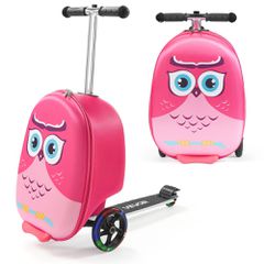 Βαλίτσα VEVOR Ride-on, χωρητικότητας 20 λίτρων, παιδική βαλίτσα σκούτερ 20 ιντσών με τροχούς Flash PU, ρυθμιζόμενη λαβή και αντιολισθητική λαβή TPR, πτυσσόμενη και ελαφριά βαλίτσα σκούτερ για παιδιά η