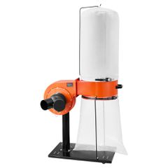 Συλλέκτης σκόνης VEVOR, Συλλέκτες σκόνης κώνου Vortex 800 CFM 2,5 Micron, Σύστημα συλλογής πριονιδιού 1HP με σακούλα συλλογής σκόνης 60L, σακούλα φίλτρου και ροδάκια, υψηλής ταχύτητας 2800 RPM, για ξυ