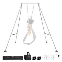 Σκελετός βάσης γιόγκα VEVOR, Μέγιστο βάρος 140,6 kg, Βάση κούνιας με τριγωνική δομή, Βάσεις από μετάξι με ρυθμιζόμενο ύψος και πόδια πλαισίου αλουμινίου, Μπάρα από ανοξείδωτο ατσάλι