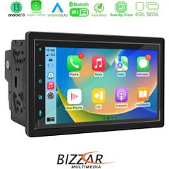 Bizzar 2DIN Deck 4core Android13 4+32GB Navigation Multimedia Deckless 6.9 με Carplay/AndroidAuto | Pancarshop