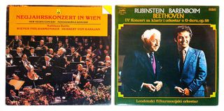 Δισκοi 33 στροφων Karajan,& Rubinstein