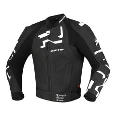 STRADALE LEATHER JACKET RICHA BLACK/WHITE