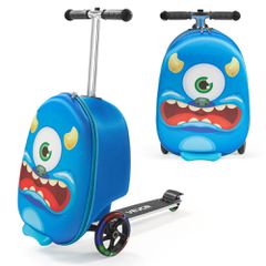Βαλίτσα VEVOR Ride-on, χωρητικότητας 20 λίτρων, παιδική βαλίτσα σκούτερ 20 ιντσών με τροχούς Flash PU, ρυθμιζόμενη λαβή και αντιολισθητική λαβή TPR, πτυσσόμενη και ελαφριά βαλίτσα σκούτερ για παιδιά η