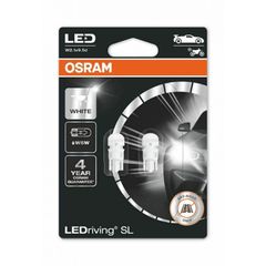Λάμπες Led T10 12volt 1watt Λευκές 6000k Osram 2825DWP-02B 2 Τεμάχια-thumb-2