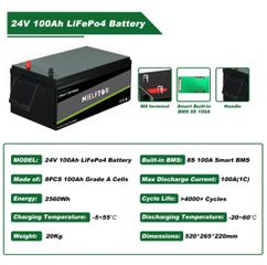 24v 100A λιθιου μπαταρια