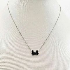 Μενταγιόν Family κρεμαστό γυναικείο 3 μέλη ατσάλι
