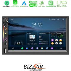 Bizzar 2DIN Deck 4core Android13 4+32GB Navigation Multimedia Deckless 7" με Carplay/AndroidAuto-thumb-1