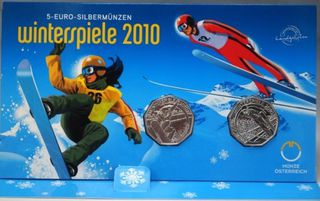 Αυστρία - 2 x 5 Ευρώ 2010 Silver (.800)