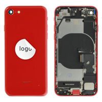 For iPhone/iPad (APSE0024RPSP) Rear Cover (Pulled A) incl. small parts - Red, For iPhone SE (2022)