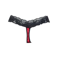 Plus Size String Βελούδο με Δαντέλα - Ρουμπινί-thumb-1