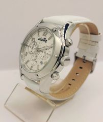 OXETTE γυναικείο ρολόι χρονογράφος Quartz λευκό λουράκι Α9586 ΤΙΜΗ 185 ΕΥΡΩ