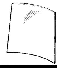 Τζάμι πόρτας επάνω καμπίνας SG2 για JOHN DEERE (Door Glass LH up)