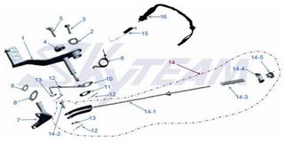 ΛΕΒΙΕ ΠΙΣΩ ΦΡΕΝΟΥ ACE 50cc & 125 cc (ST50-17 & ST125-17)