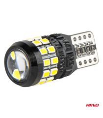 Amio - Λάμπες LED CANBUS T10 (W5W) 27SMD 2016 Λευκές 5500K 12V/24V - 2τεμ. (04258/AM)-thumb-3