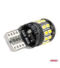 Amio - Λάμπες LED CANBUS T10 (W5W) 27SMD 2016 Λευκές 5500K 12V/24V - 2τεμ. (04258/AM)-thumb-2