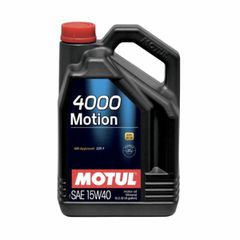 MOTUL 4000 MOTION 15W-40 4L  100294 Ενισχυμένο Ορυκτό Λιπαντικό σχεδιασμένο για κινητήρες βενζίνης, πετρελαίου, LPG, turbo ή ατμοσφαιρικούς. Σχεδιασμένο για διατήρηση της ισχύος του κινητήρα σε βάθος