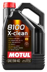 MOTUL 8100 X-CLEAN 5W-40 5L  102051 100% Συνθετικό Λιπαντικό (Mid-SAPS), ειδικά σχεδιασμένο για φίλτρα σωματιδίων (DPF) και τριοδικούς καταλύτες (Three Way Catalytic Converters). Κατάλληλο για όλα τα