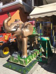 Giant Elephant Kiddie Ride Γιγάντιος Γκρι Ελέφαντας Κουνιστό Παιχνίδι