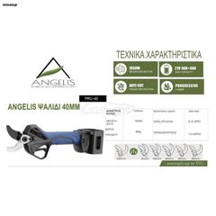 ANGELIS ΨΑΛΙΔΙ ΚΛΑΔΕΜΑΤΟΣ PRU40 ΜΕ 2 ΜΠΑΤ 4.0 Ah & ΦΟΡΤΙΣΤΗ