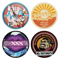 BORDERLANDS - 4 Embossed Metal Coasters